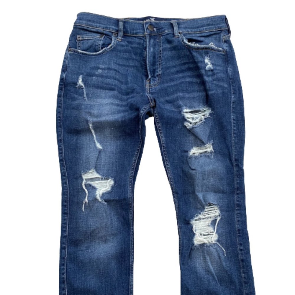 Hollister Extreme Skinny Advanced Stretch  ripped jeans 32 X 34 - Picture 2 of 4